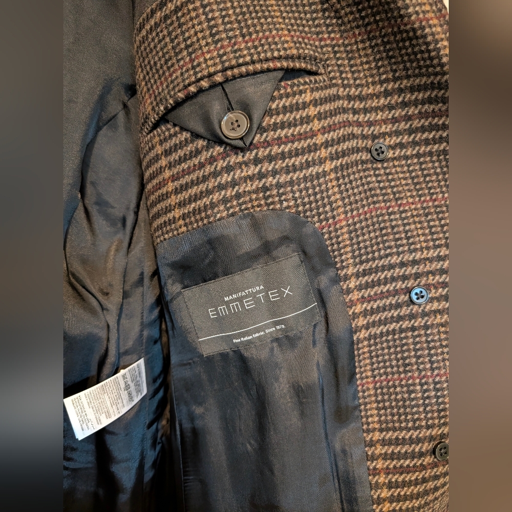 Brand NWT Banana Republic Black, Brown, Tan And Black Winter Coat - Picture 7 of 9